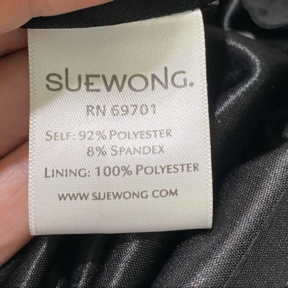 Sue Wong Black Beaded Sleeveless Cocktail Dress Size 6 - Picture 16 of 16